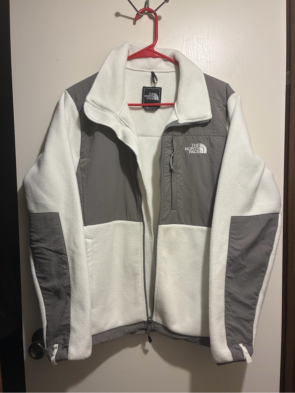 The North Face White and Gray Women's Performance Fleece Jacket